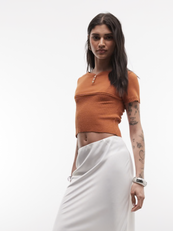 Satin Bias Midi Skirt in White